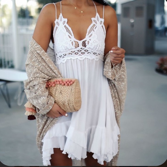 free people adella dress white